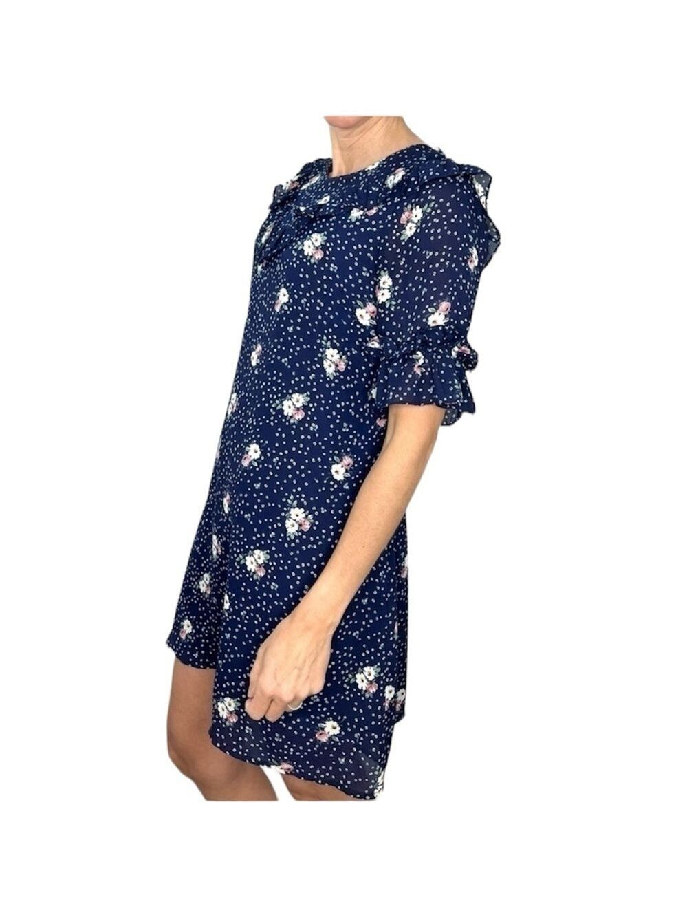 Angeleye London Blue Floral Ruffle Mini Dress 6